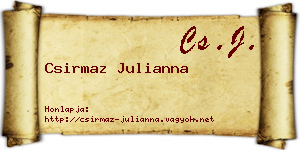 Csirmaz Julianna névjegykártya