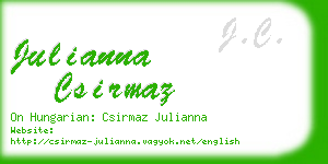 julianna csirmaz business card